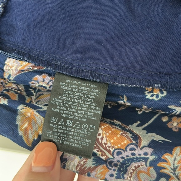 Ett Twa Anthropologie Blue Paisley Floral Jumpsuit - Picture 12 of 12
